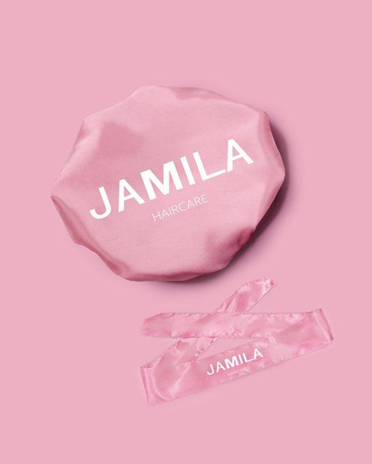 Jamila Pink Bonnet & Setting Scarf